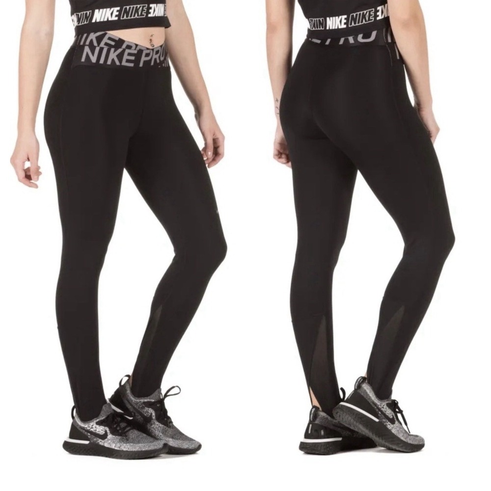 Nike Pro Training Crossover Intertwist Black Leggings Size Large BQ8318-010